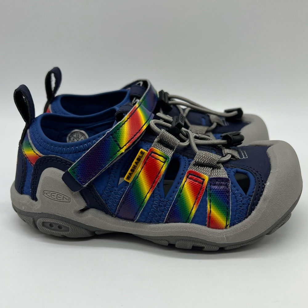 NWT Keen KIDS' KNOTCH CREEK SANDAL IN BRIGHT COBALT/RAINBOW TIE DYE